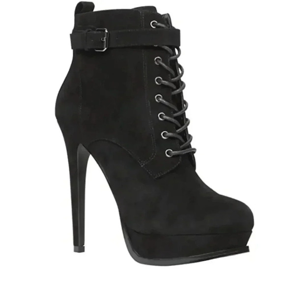 Aldo Panzano Platform Bootie - Black Suede - Picture 3 of 14